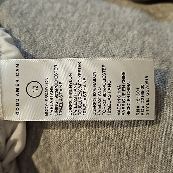 Good American Always Fit One-Piece Swimsuit Inidigo Tie Dye 002 Size 1/2 S/M - Picture 6 of 7